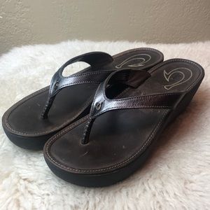 Olukai Hali’a Platform Wedge Sandals